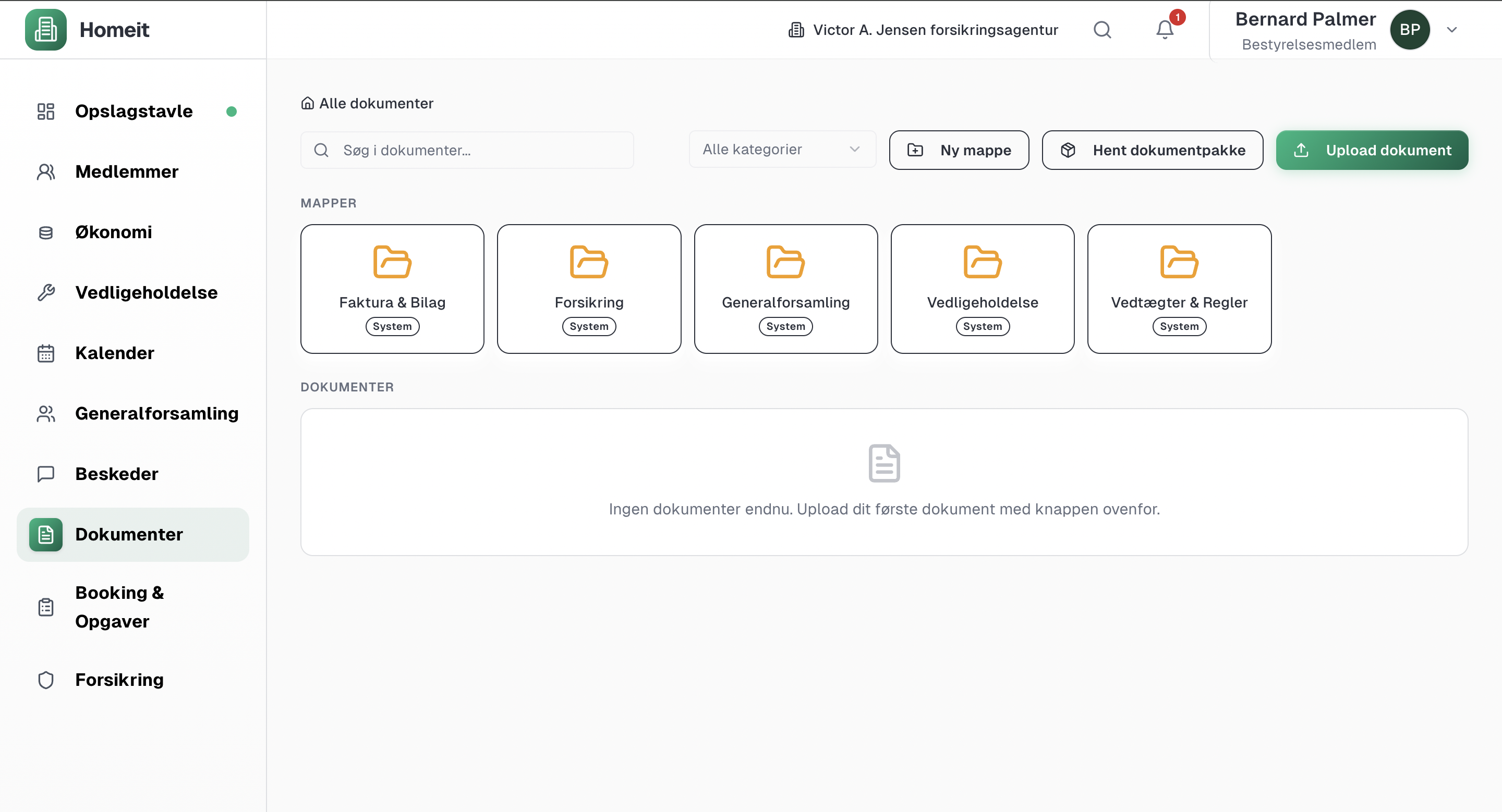 Dokumentbibliotek i Homeit